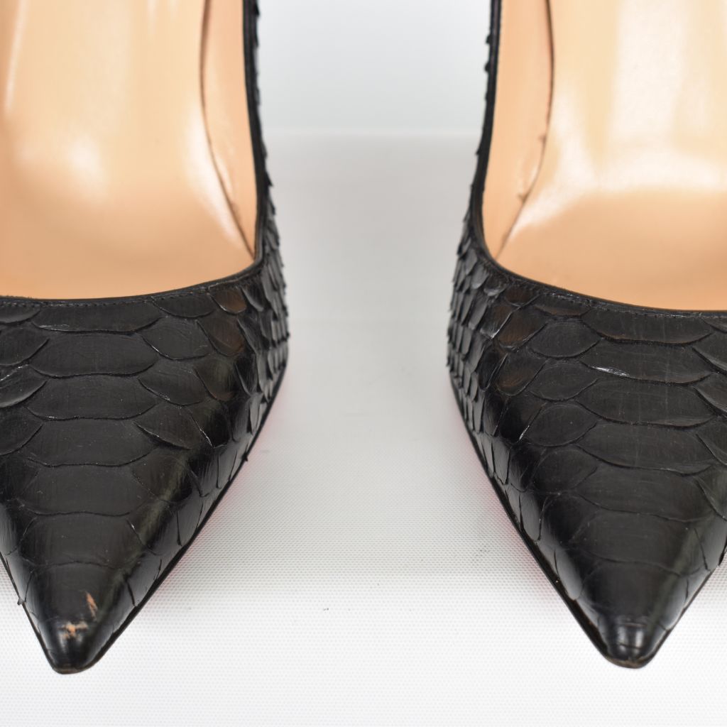 Black python pumps | Deepika Padukone